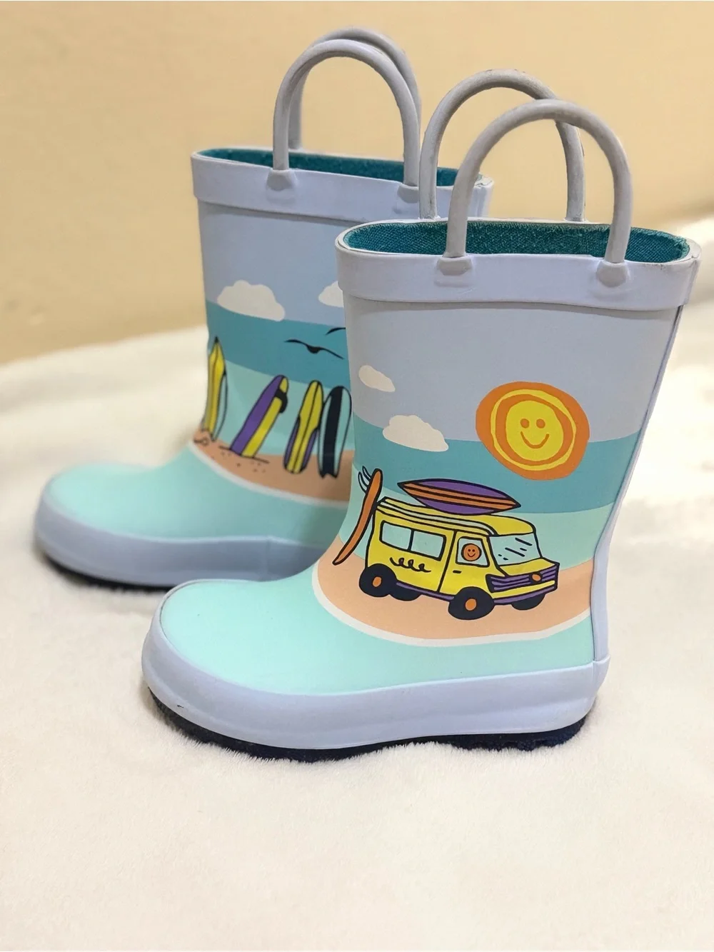 Cat & Jack Kids Yellow Rain & Snow Boots